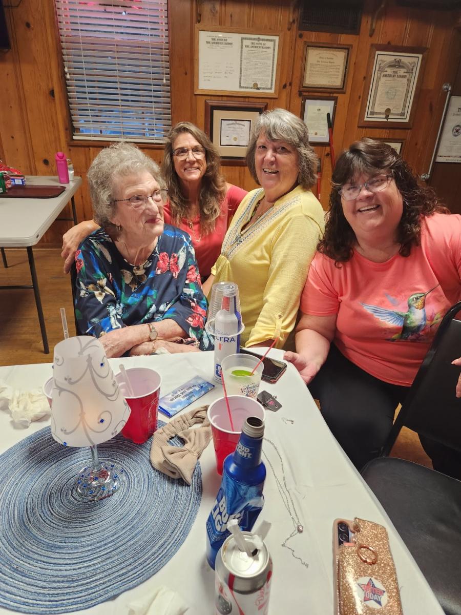 Sharon with friends and family